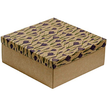 Коробка подарочная "Крокусы", 26х25.5х10 см, разноцветный