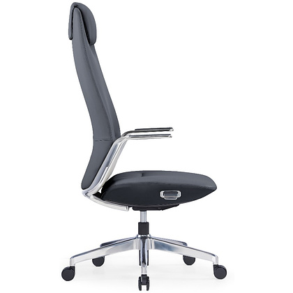 Кресло компьютерное SitZone CH-515A, кожа, алюминий, черный - 2