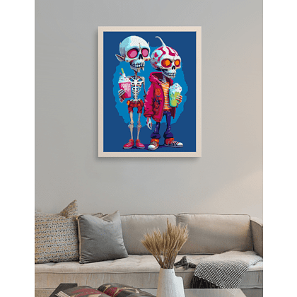 Картина по номерам "Скелеты лето" - 5