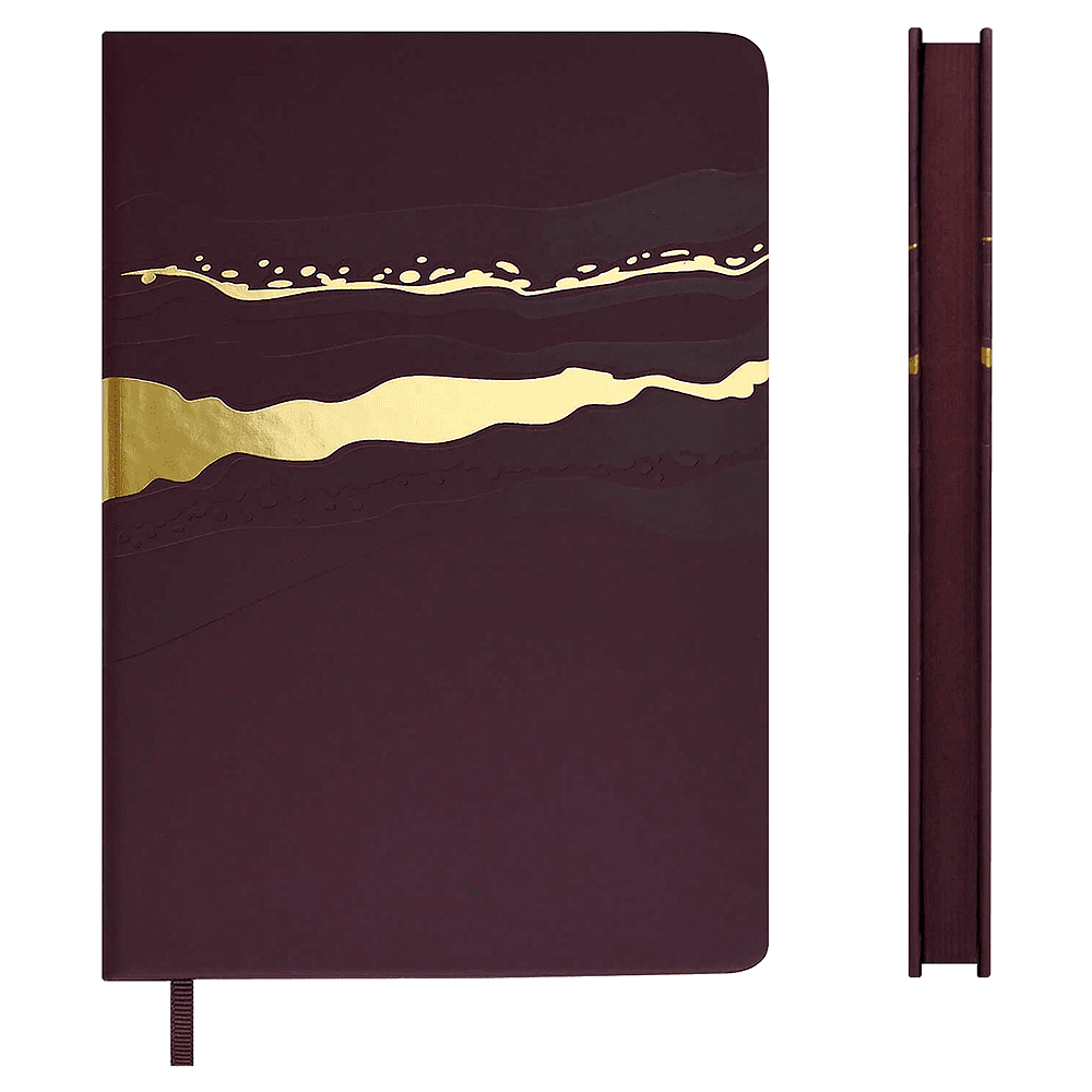 Ежедневник недатированный "Софт-тач", А5, 240 страниц, бордовый - 4