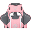 Кресло игровое Бюрократ Knight "Catzy", экокожа, пластик, серый, розовый - 15