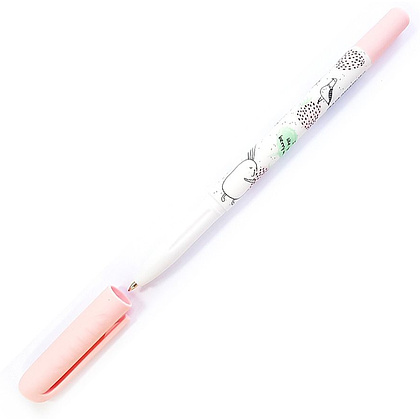Ручка шариковая "Bunny", 0.7 мм, белый, розовый, стерж. синий