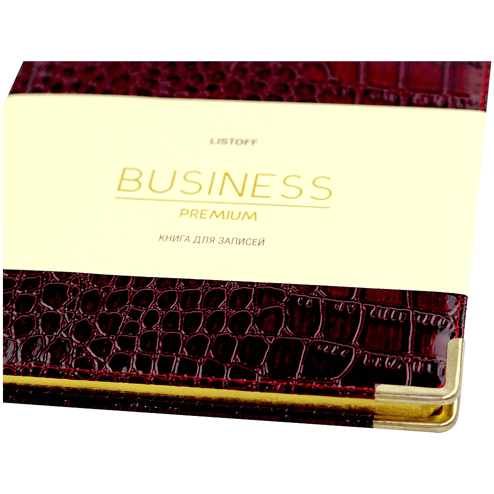 Книга записная "Grand croco", А5, 80 листов, клетка, бордовый   - 2