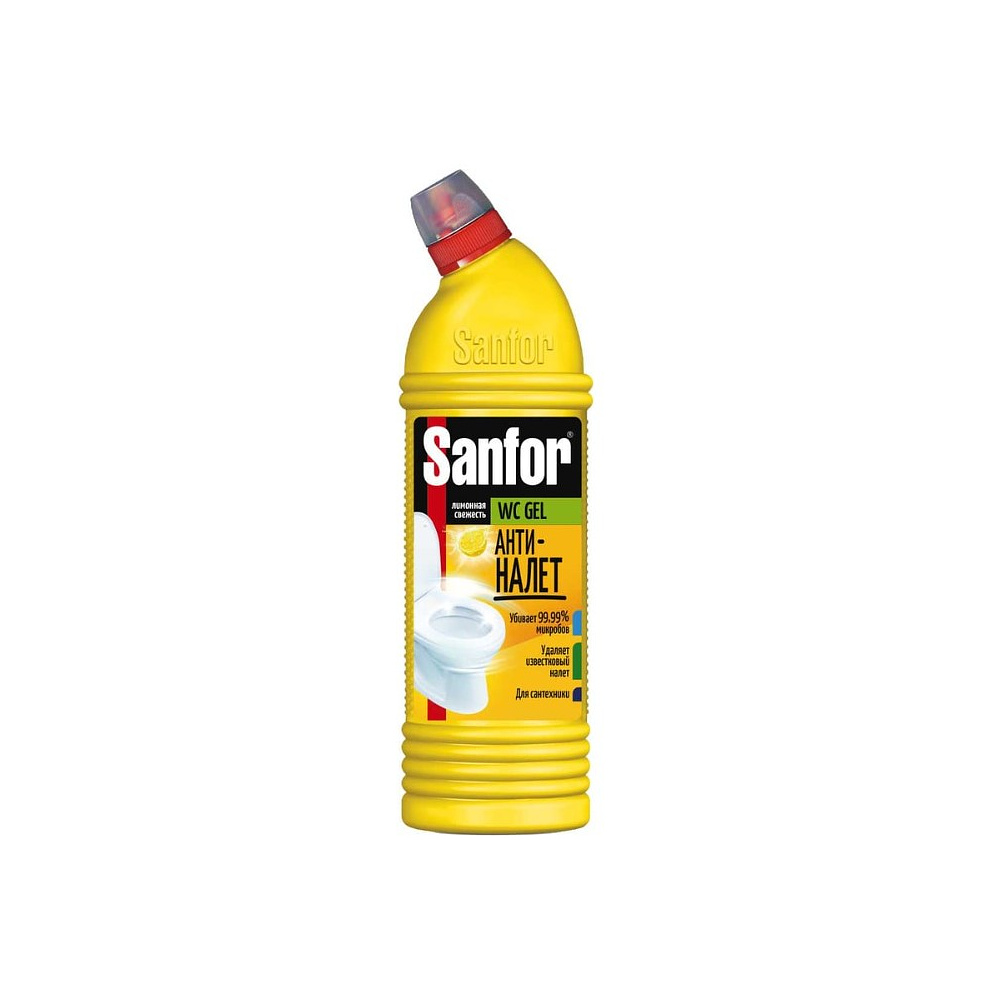 Средство чистящее для сантехники "Sanfor WC  lemon fresh", 1 л, гель