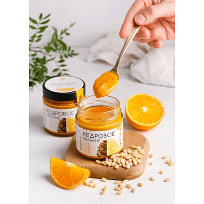 Пралине кедровое "Сибирский Кедр", 180 гр., апельсиновое - 5