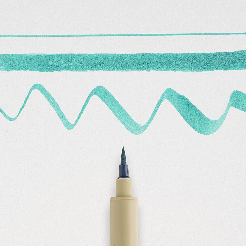 Ручка капиллярная "Pigma Brush", 0,25 мм, зеленый - 2