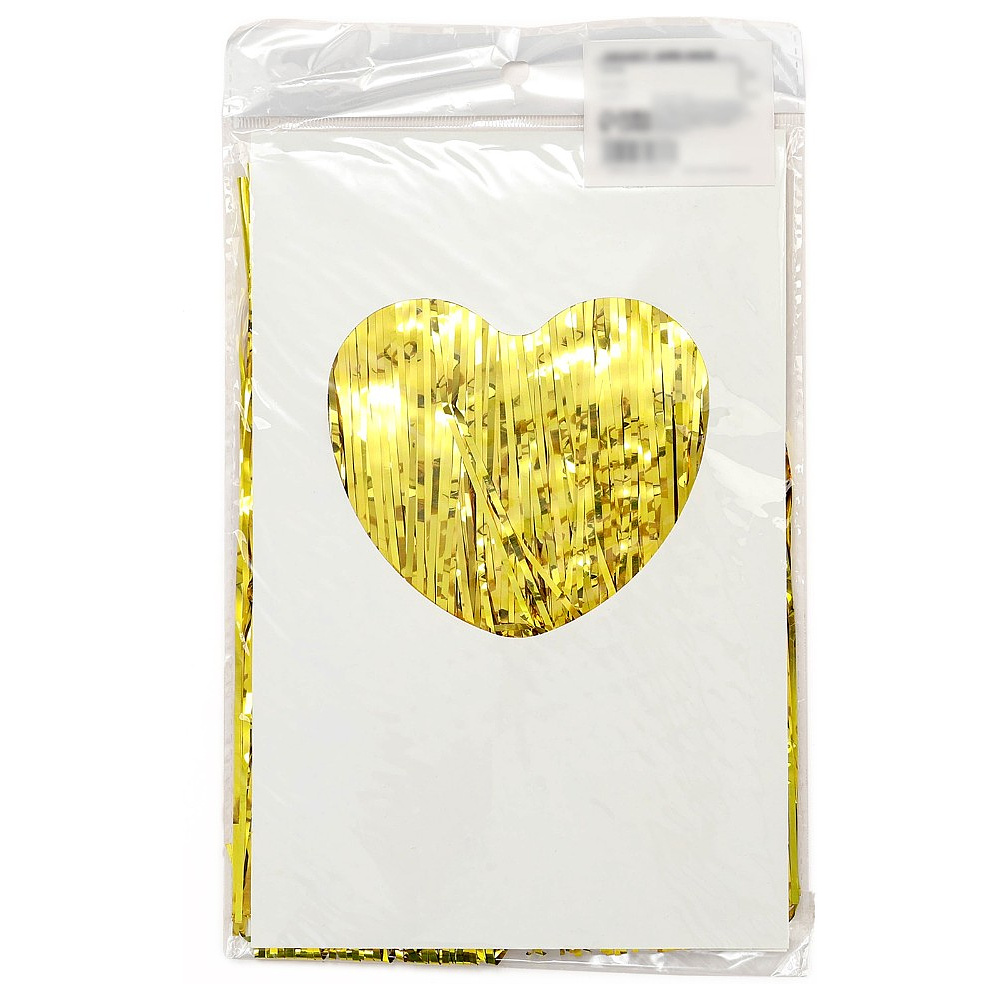 Гирлянда "Дождик", 2 м, ПВХ, с липкой лентой, золотой - 5