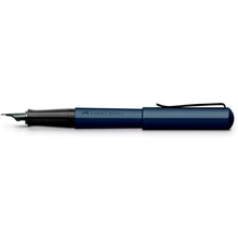 Ручка перьевая "Hexo Blue", F, матовый синий, патрон черный