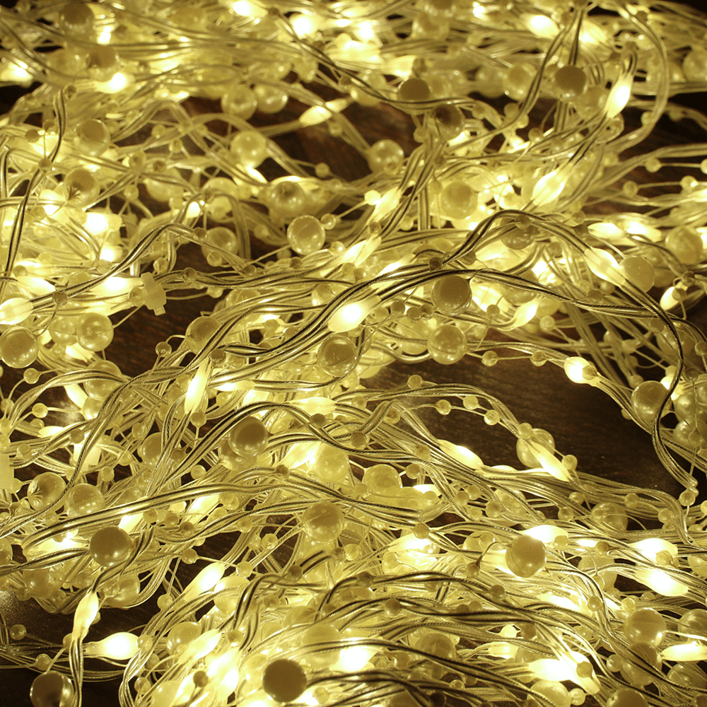 Гирлянда электрическая LED "Занавес. Жемчуг", тепло-белый - 3