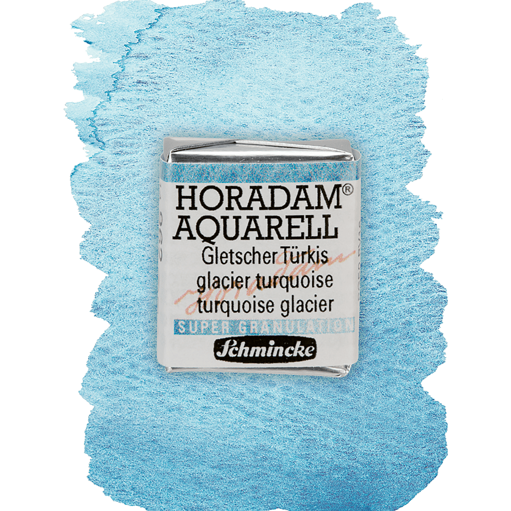 Краски акварельные "Schmincke Horadam", 962 бирюзовый glacier, полукювета - 2