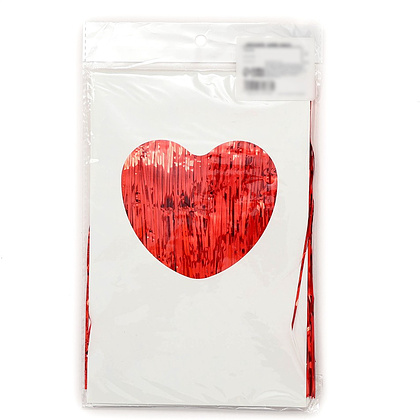 Гирлянда "Дождик", 2 м, ПВХ, с липкой лентой, красный - 5