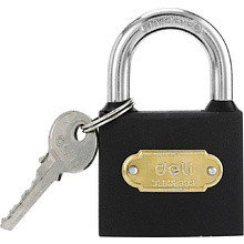 Замок навесной Deli YS EDL508903, 50 мм, автомат, 3 ключа, защита от влаги
