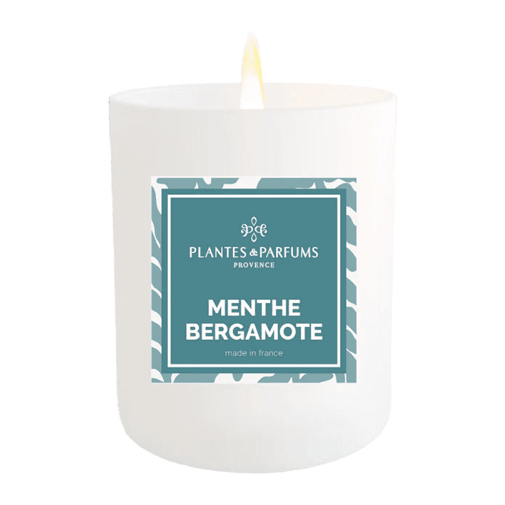 Свеча ароматическая PLANTES&PARFUMS "Bergamot Mint", 180 гр