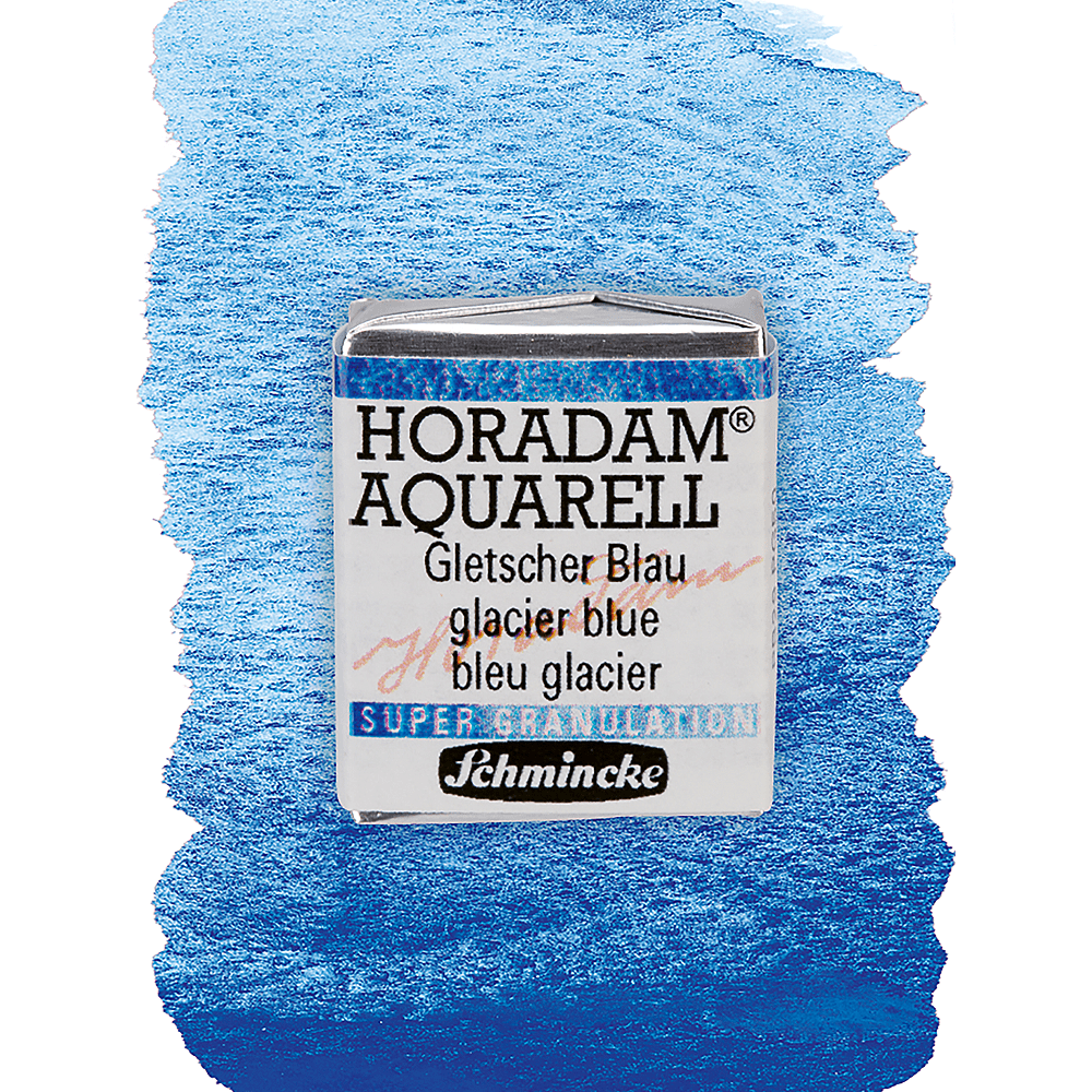 Краски акварельные "Schmincke Horadam", 961 синий glacier, полукювета - 2