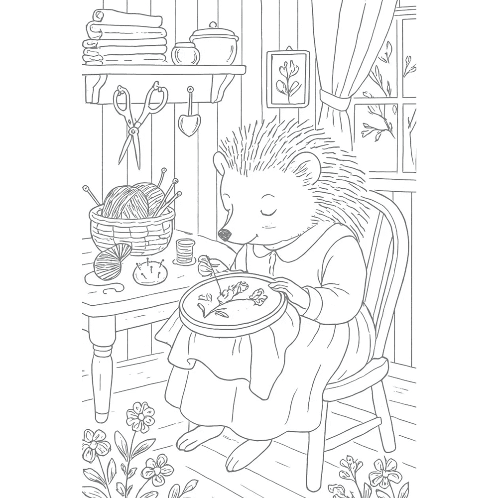 Раскраска "Умелые лапки. Уютная раскраска-антистресс в духе Беатрис Поттер" - 4