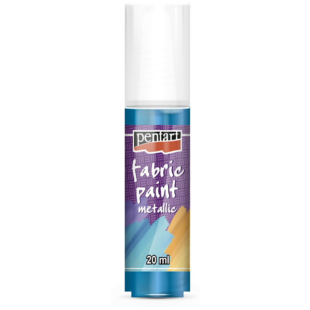 Краски для текстиля "Pentart Fabric paint metallic", 20 мл, светло-голубой