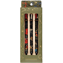 Набор гелевых ручек "Click.Flora", 0.38 мм., ассорти, черный, 3 штук