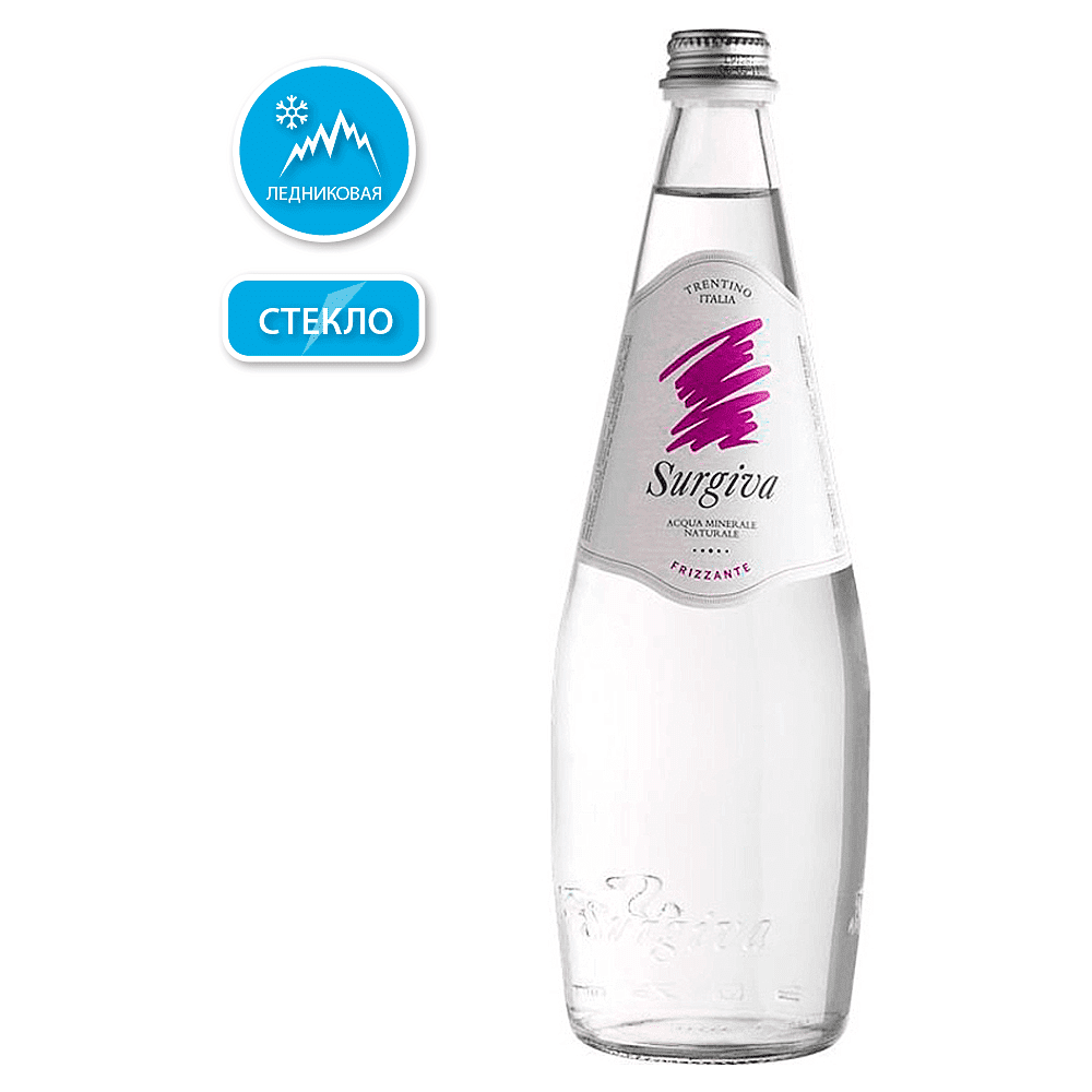 Вода минеральная природная питьевая «Surgiva», 0.75 л., газированная