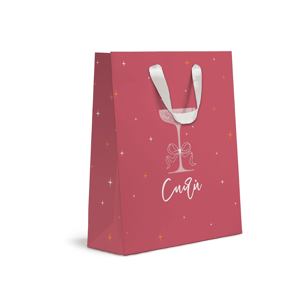 Пакет бумажный подарочный "Cherry Lady", 25.5х31.5х11 см, ассорти - 3