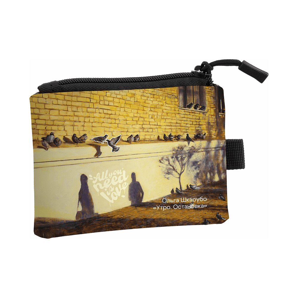 Кошелек "Утро. Остановка”, Ольга Шкарубо, текстиль, разноцветный - 2
