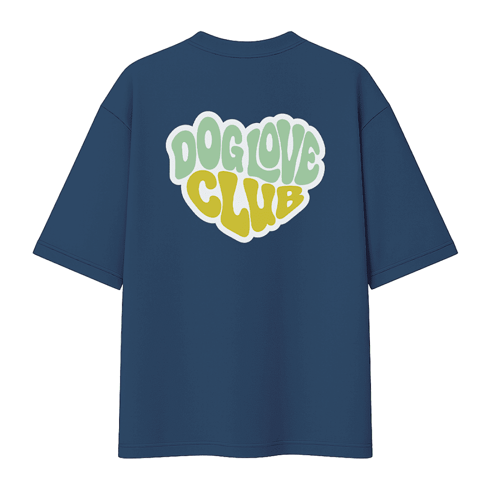 Футболка унисекс "Болонка. Dog love club", XS-S, хлопок, оверсайз, джинсовый - 6