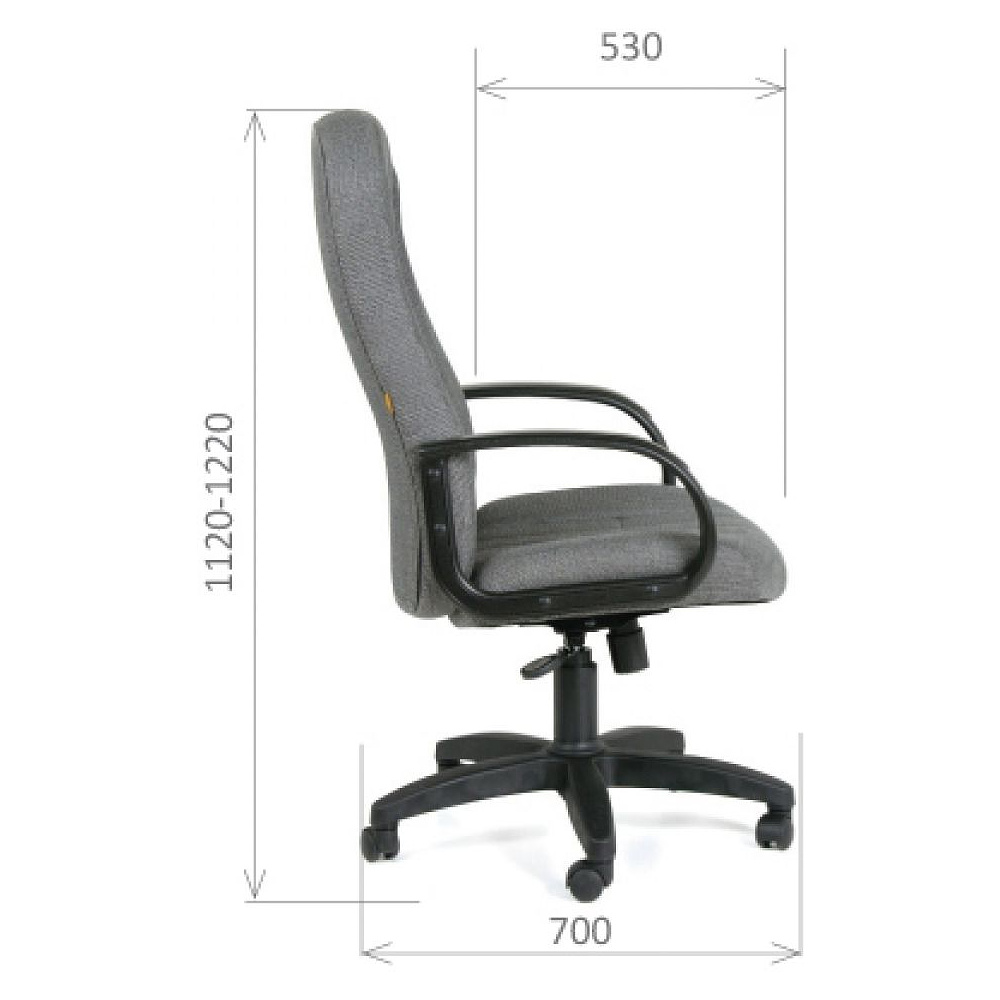Кресло для руководителя "Chairman 685", ткань, пластик, серый - 8