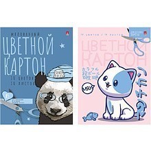 Набор цветного картона Kawaii. Easy", А5, 10 цветов, 10 листов, немелованный, ассорти