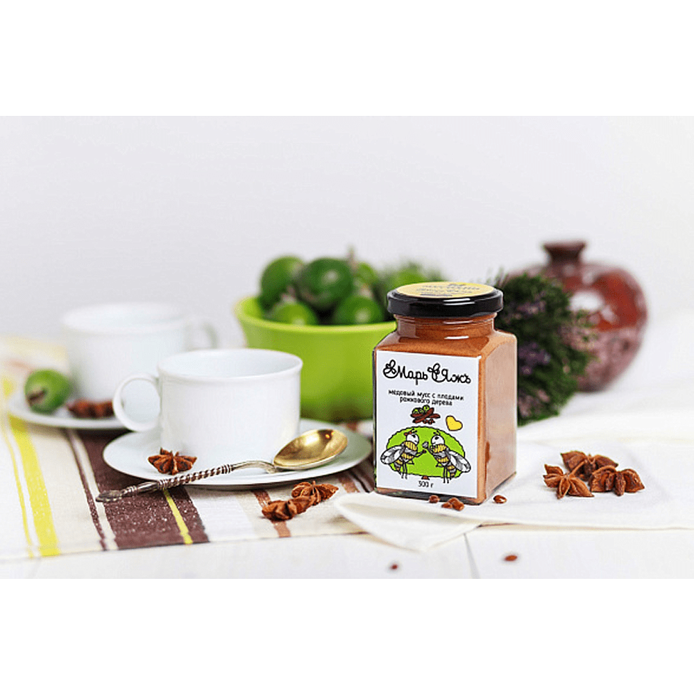 Медовый мусс "МарьЯжъ" с плодами рожкового дерева, 300 гр - 2