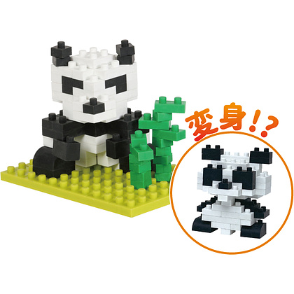 Ластик Iwako Blocks "Panda", 1 шт, ассорти, блистер - 2