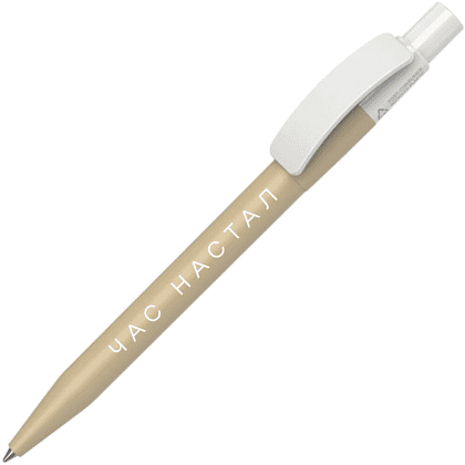 Ручка шариковая автоматическая "Pixel MATT CB RE. Дюна", 1.0 мм, песочный, белый, стерж. синий
