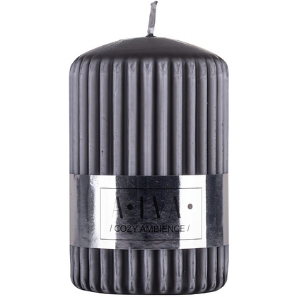 Свеча декоративная "Цилиндр Donau Home Alva", 60х60х90 мм, антрацит