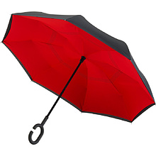 Зонт-трость "RU-6", 107 см, черный, красный