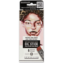 Набор красок масляных в стиках "Sennelier. Dark tones portrait", 6 цветов
