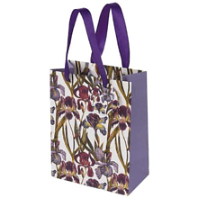 Пакет бумажный подарочный "Flora. Ирисы", 18x23x10 см, фиолетовый