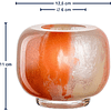 Ваза стеклянная "Cipria", 11 см, оранжевый, кремовый - 3