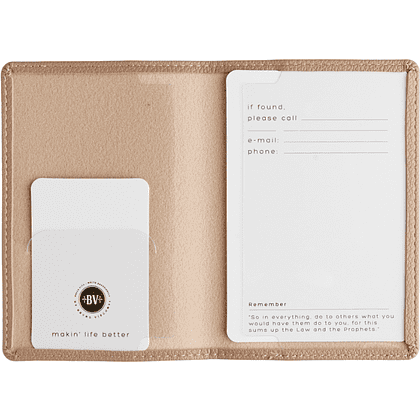 Обложка для паспорта "Бежевая", кожзам - 4