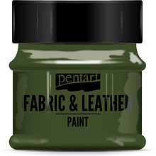 Краска для текстиля "Pentart Fabric & Leather paint", 50 мл, зеленая сосна