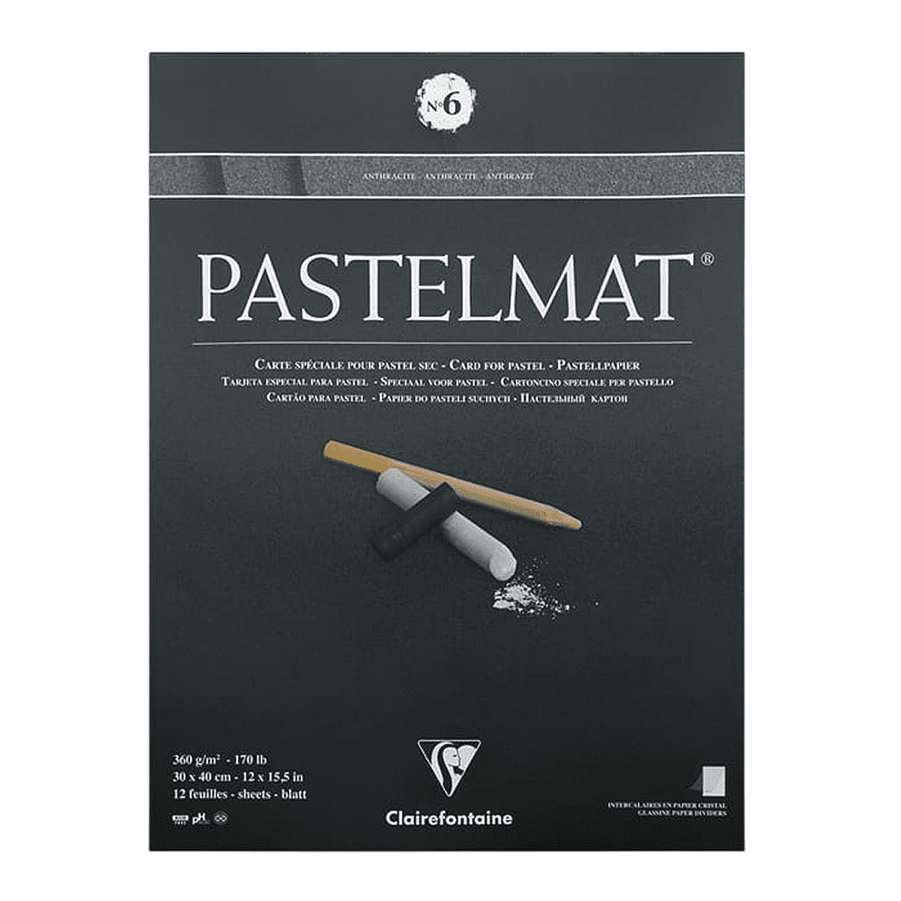 Блок бумаги для пастели "Pastelmat", антрацит, 30x40см, 360 г, 12 листов, №6