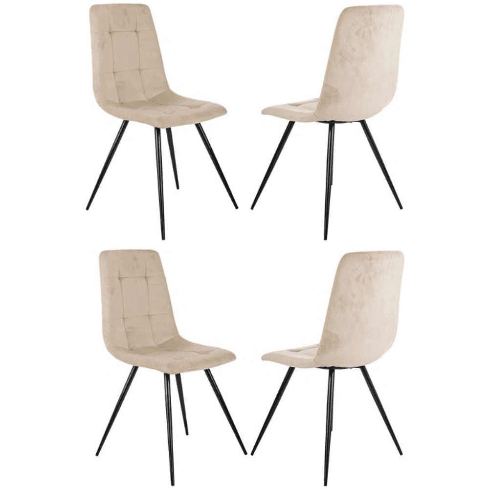 Стул Бюрократ "CH-K1_4", ткань, бежевый, металл, комплект 4 штуки