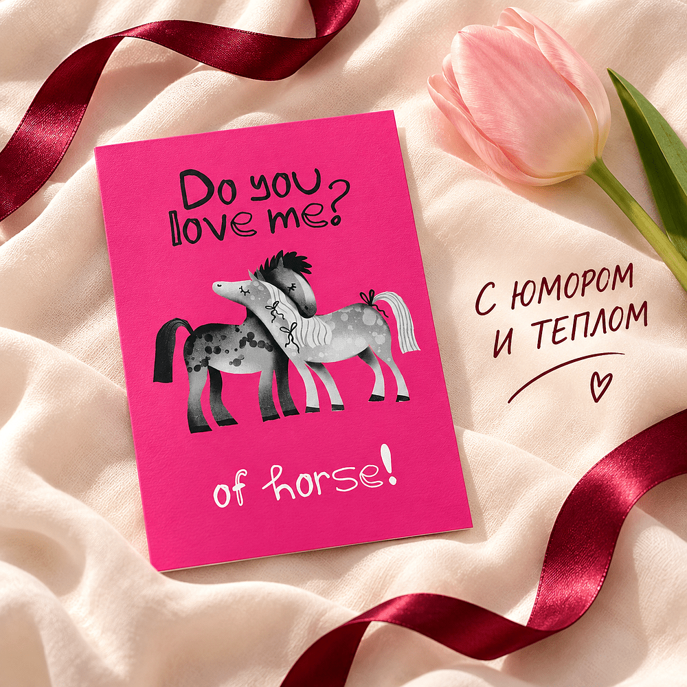 Открытка "Do you love me?", 148х105 мм, дизайнерская - 4