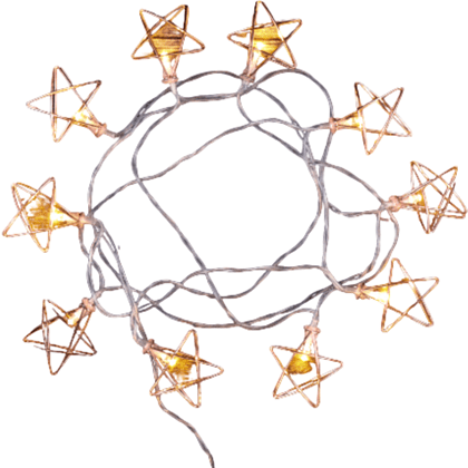 Гирлянда электрическая LED "Нить" с насадками "Звезда", 2,5 м, тепло-белый