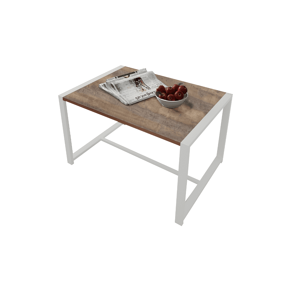 Стол журнальный ALLERD RION, белый муар, Австралийское дерево