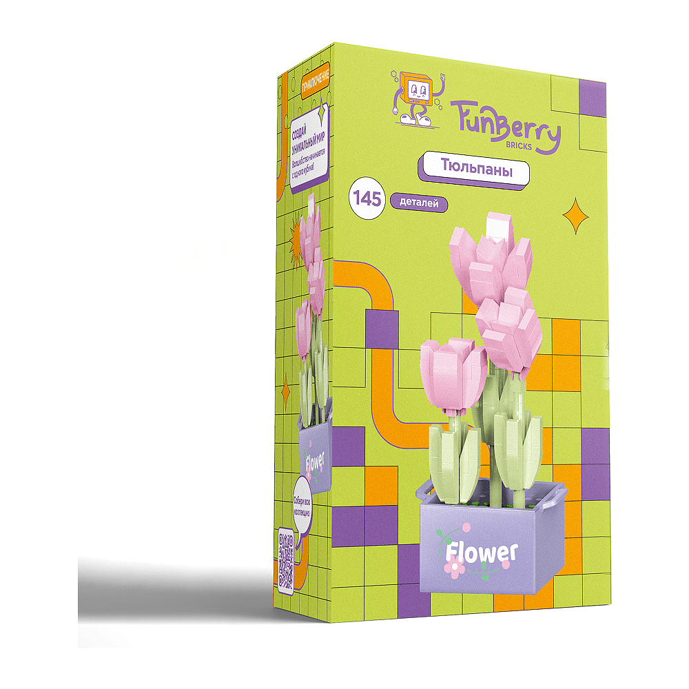 Конструктор "Funberry Toy", "Тюльпаны", 145 элементов