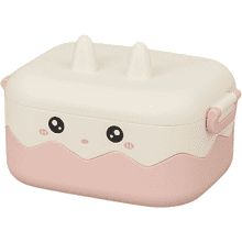 Контейнер для еды "Cute bunny", пластик, белый