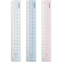 Линейка "Deli 6235", 18 см, прозрачный, ассорти
