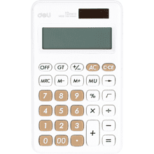  Калькулятор карманный Deli "Easy M120", 12-ти разрядный, пластик, белый