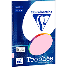 Бумага цветная "Trophée", А4, 100 листов, 80 г/м2, розовый пастельный