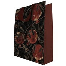 Пакет бумажный подарочный "Flora. Гранат", 18x23x10 см, бордовый