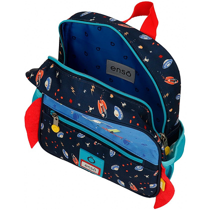 Рюкзак школьный Enso "Outer space" S, синий, черный - 4