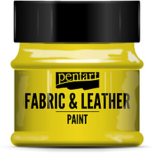 Краска для текстиля "Pentart Fabric & Leather paint", 50 мл, желтый